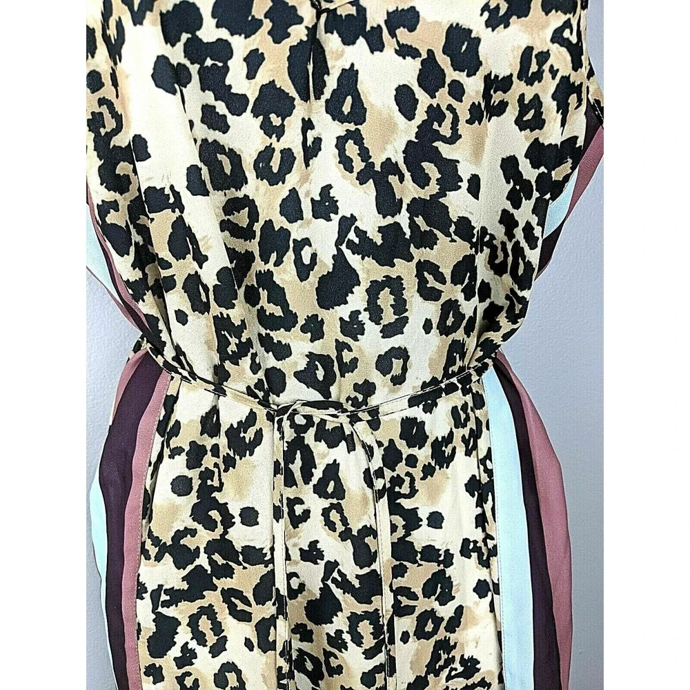 Miken‎ Swimsuit Cover-Up Dress Women's Size Medium Leopard Print NEW